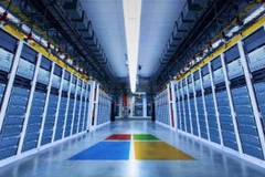 À l'intérieur d'un centre de données. Photo : Microsoft Data Center