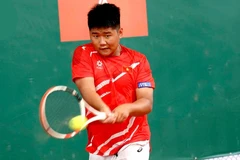 Lê Tiên Anh en action lors des Roland-Garros Junior Series by Renault 2025 au Japon en octobre. Photo : VTF