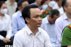 L’ancien président de FLC, Trinh Van Quyêt, lors de son procès de première instance. Photo : VNA