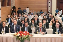 Une vue de la conférence de presse internationale à Hanoi le 17 juin. Photo: VNA