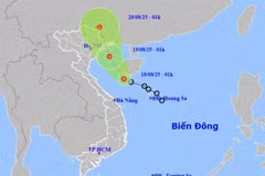 Trajectoire prévue de la dépression tropicale dans les prochains jours. Photo : nchmf.gov.vn