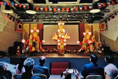Représentation de la musique de cour impériale de Huê, à Paris, en France. Photo: