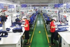 Des ouvriers travaillent dans une usine de vêtements à Binh Duong (Sud). Photo: VNA
