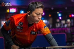 Le joueur vietnamien de billard Duong Quôc Hoàng en action. Photo : Box Billiards