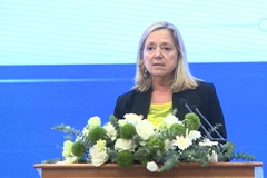 Mariam J. Sherman, directrice nationale de la Banque mondiale (BM) pour le Vietnam, le Cambodge et le Laos, s’exprime lors du Forum sur la promotion de l’innovation et le développement des technologies stratégiques, à Hanoi, le 2 octobre. Photo : VGP