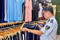 Les forces de gestion des marchés de Hô Chi Minh-Ville inspectent les établissements commerciaux à Cu Chi. Photo : VNA