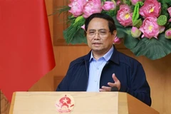 Le Premier ministre Pham Minh Chinh s’exprime lors de la réunion, à Hanoi, le 1er octobre 2025. Photo : VNA