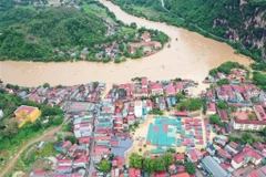 Le typhon Yagi, qui a touché terre le 7 septembre 2024 dans le Nord du Vietnam, a provoqué des inondations massives dans plusieurs localités. Photo: VNA