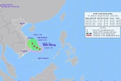 Une dépression tropicale se forme en Mer Orientale. Source : NCHMF