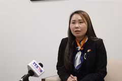 La vice-présidente de l’Association nippo-vietnamienne et présidente de l’Association vietnamienne du Kansai, Lê Thuong. Photo : VNA
