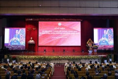 Vue de la cérémonie célébrant le 80e anniversaire de la diplomatie vietnamienne. Photo : VNA