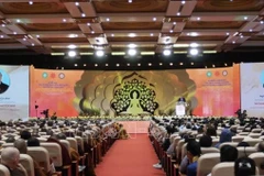 Le vice-Premier ministre permanent Nguyên Hoa Binh s’exprime en clôture de la 20e Journée du Vesak des Nations Unies, à Hô Chi Minh-Ville, le 8 mai. Photo : VNA