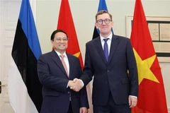 Le Premier ministre vietnamien Pham Minh Chinh (à gauche) et son homologue estonien Kristen Michal à Tallinn, le 6 juin 2025. Photo : VNA