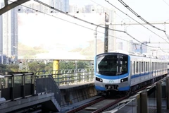 Ligne de métro n°1 à Hô Chi Minh-Ville. Photo: VNA