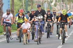 Le cyclisme inspire une ville plus verte à Hô Chi Minh-Ville. Photo: nhandan.vn