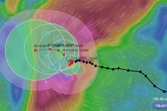 Le typhon Koto devrait s'affaiblir le 28 novembre avant de se diriger vers les côtes du Centre du Vietnam. Photo : VNDMS