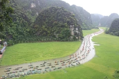 Vue aérienne de la rivière Ngô Dông, province de Ninh Binh (Nord). Photo: VNA