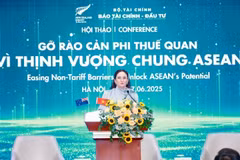 Caroline Beresford, ambassadrice de Nouvelle-Zélande au Vietnam, prenant la parole lors du séminaire. Photo : Dautu