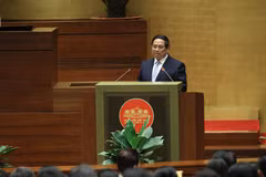 Le Premier ministre Pham Minh Chinh lors de la séance inaugurale de la 9e session de la 15e Assemblée nationale, à Hanoi, le 5 mai. Photo: VNA