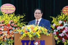 Le Premier ministre Pham Minh Chinh s’est exprimé lors du 27e Congrès de l’organisation du Parti VNA, le 17 juillet. Photo : VNA