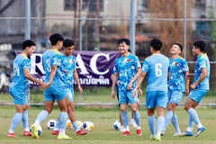 L'équipe vietnamienne des moins de 22 ans est prête à affronter la Malaisie dans le groupe B des 33es Jeux d'Asie du Sud-Est. Photo : VFF