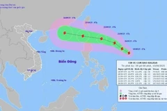 Carte de situation du typhon Ragasa. Photo : NCHMF