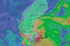 La tempête tropicale Wutip devrait évoluer de manière complexe. Photo : vndms