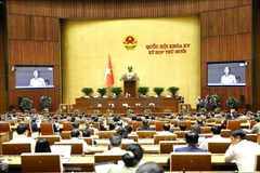 Lors de la 10e session de la 15e Assemblée nationale. Photo : VNA