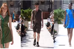 La soie de Bao Lôc et le brocart de Pa Cô impressionnent avec la collection «Rivière éternelle» à la Fashion Week printemps-été 2026 de New York.