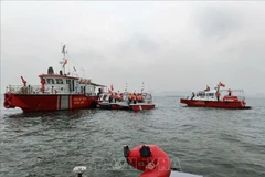 Les recherches se poursuivent sur le site du naufrage du Vinh Xanh 58, mais les chances de trouver des rescapés s'amenuisent. Photo: VNA