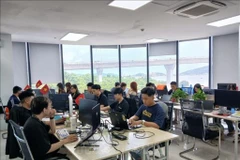 Une start-up de semi-conducteurs et d’IA en activité au Parc de logiciels n°2 de Dà Nang. Photo : VNA