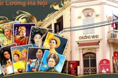 Le théâtre Chuông Vàng, où se déroulent simultanément un programme spécial de théâtre classique rénové et l’espace artistique «Chạm (toucher)», accueillent les touristes. Photo nhahatcailuonghanoi.com