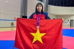 La taekwondoïste vietnamienne Bac Thi Khiêm sera en lice aux Championnats du monde de taekwondo 2025. Photo : FBNV