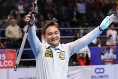 Le billardiste vietnamien Trân Thanh Luc, nouveau champion de billard à trois bandes lors de la Coupe du monde 2025 de Bogota en Colombie. Photo : UMB