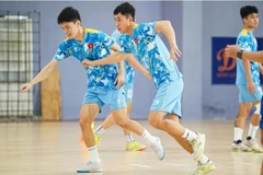 Des joueurs vietnamiens s'entraînent pour la Coupe d'Asie de futsal de l'AFC 2026. Photos : VFF