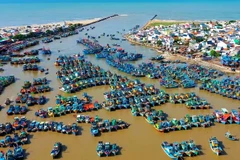 Vue aérienne du port Phan Ri Cua. Photo : baolamdong.vn