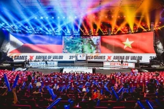 La finale de l’épreuve Arena of Valor entre les Philippines et le Vietnam aux 31es SEA Games se déroule dans une ambiance survoltée. Photo : Cellphones