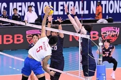 L'équipe nationale masculine de volley-ball du Vietnam s'est qualifiée pour les quarts de finale de la Coupe des Nations AVC malgré sa défaite face à la République de Corée lors du dernier match de la phase de groupes. Photo : AVC
