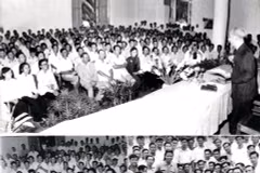Le Président Hô Chi Minh avec les reporters au IIIe Congrès de l’Association des journalistes du Vietnam en 1962. Photo : MPV