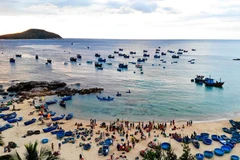 Le marché du village des pêcheurs d’An Hai. Photo : Internet