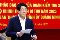 Le président Luong Cuong s’exprime lors de la conférence, à Quang Ninh, le 19 mars. Photo: VNA