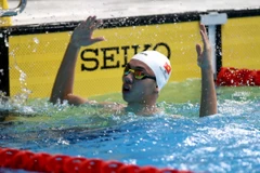 Le nageur vietnamien Nguyên Huy Hoàng a remporté le 1 500 m nage libre masculin lors des 11es Championnats d’Asie de natation avec un temps de 15 min 15 s 01. Photo : thanhnien.vn