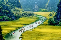 Le site touristique de Tam Côc-Bich Dông, province de Ninh Binh (Nord). 