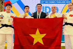 L'équipe vietnamienne de judo aux 33es Jeux d'Asie du Sud-Est, en Thaïlande.Photo: Délégation sportive vietnamienne)