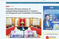 Capture d’écran de l’article publié le 25 août dans le Khmer Times. Photo : VNA