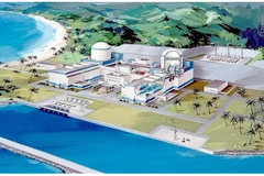 Image d’artiste de la centrale nucléaire de Ninh Thuân. Photo: AI
