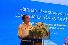 Le vice-ministre de l’Agriculture et de l’Environnement, Nguyên Quôc Tri, s’exprime lors du séminaire, à Hanoi, le 31 juillet. Photo : daibieunhandan.vn