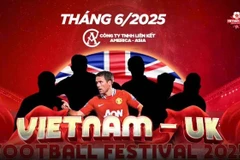 Une bannière du Festival de football Vietnam-Royaume-Uni célébrant le 52e anniversaire des relations diplomatiques entre le Vietnam et le Royaume-Uni se tiendra à Hanoi et à Dà Nang le mois prochain. Photo : America & Asia Connect
