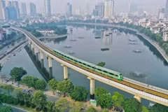 La partie aérienne de la ligne 3 du métro de Hanoï est aujourd’hui pleinement opérationnelle. Photo: vneconomy.vn
