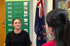 L’ambassadrice de Nouvelle-Zélande au Vietnam, Caroline Rachel Beresford, s’adresse à la presse à l’approche du Nouvel An lunaire 2026. Photo : Ambassade de Nouvelle-Zélande au Vietnam